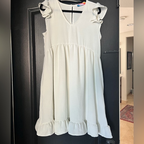 Freckled Poppy ruffle sleeved babydoll dress NWOT - Picture 5 of 8